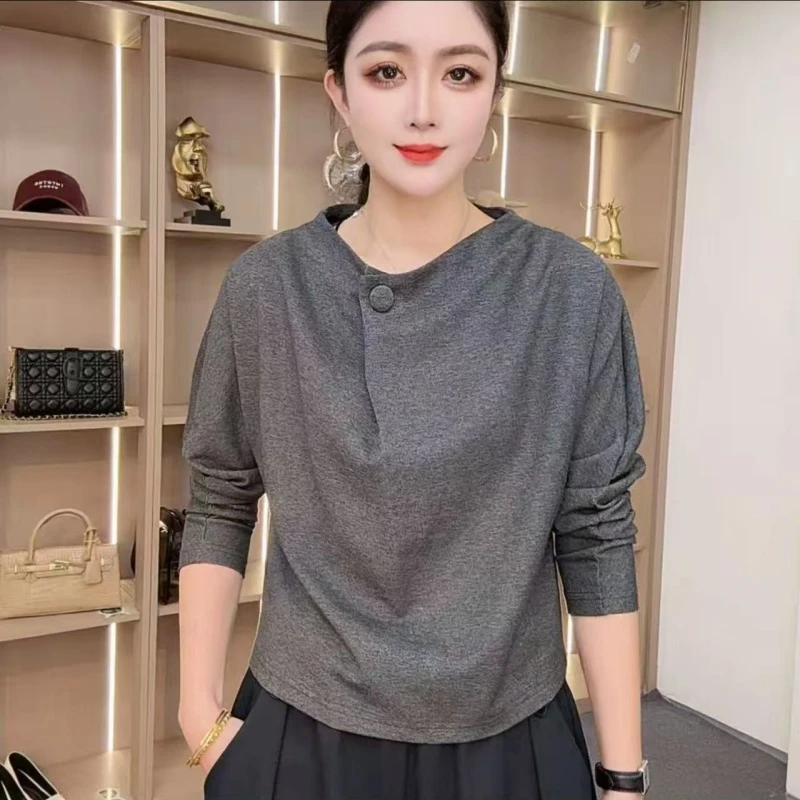 【众帆女装2】秋季简约长袖短款立领宽松型常规休闲风创意卫衣