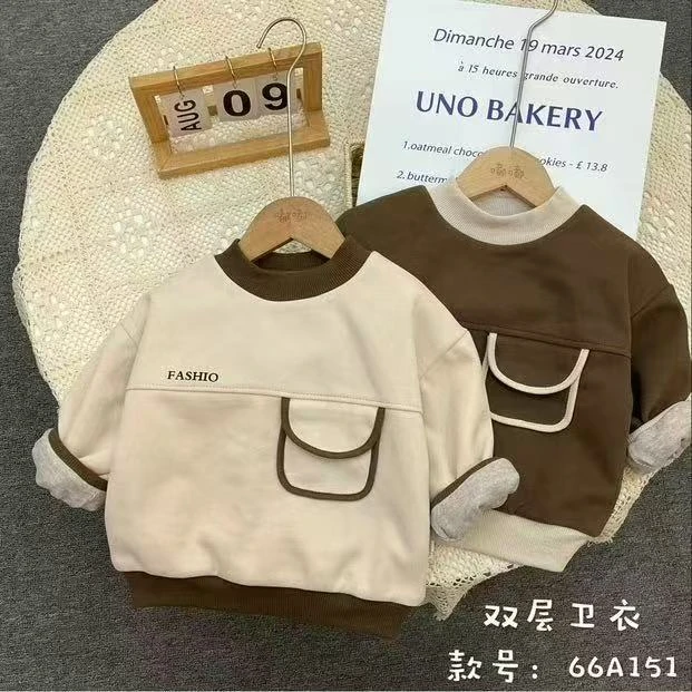 嘟嘟加绒开衫卫衣童装