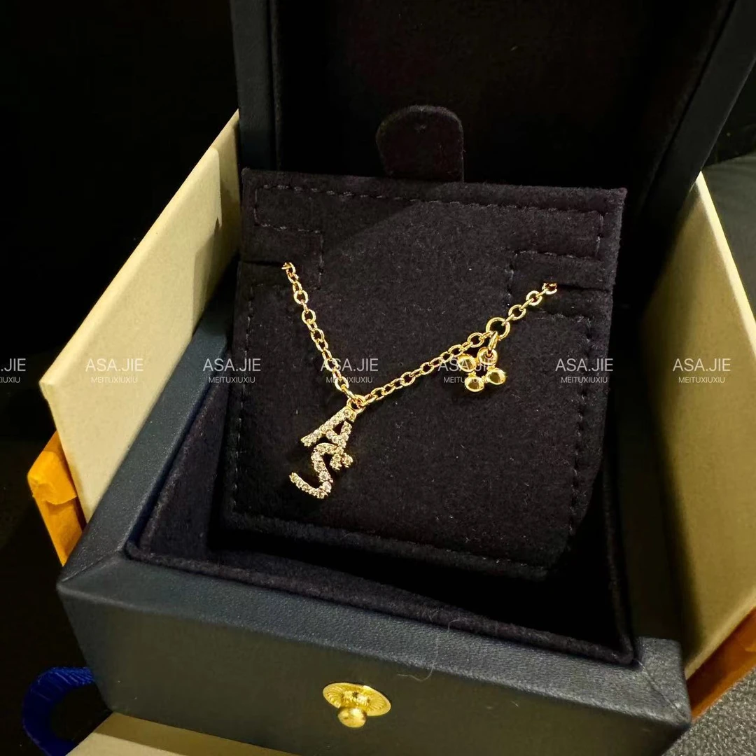 坠链均925银合成锆石 ASA. J I E简约轻奢百搭项链AAXL30