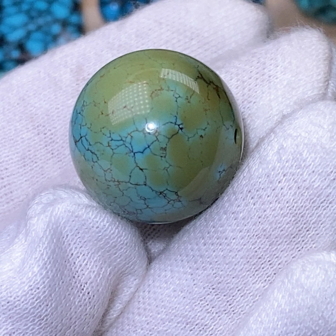 未镶嵌绿松石珠宝奇石20.2mm