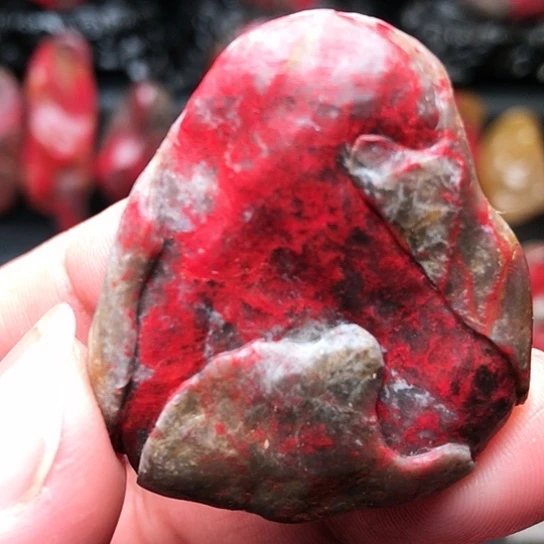 昌化石昌化鸡血石原石挂件