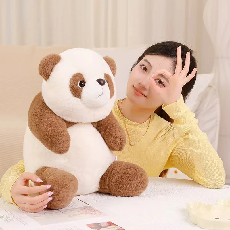 呆萌恺米熊猫公仔可爱熊猫毛绒玩具女生玩偶陪睡布娃娃儿童礼物