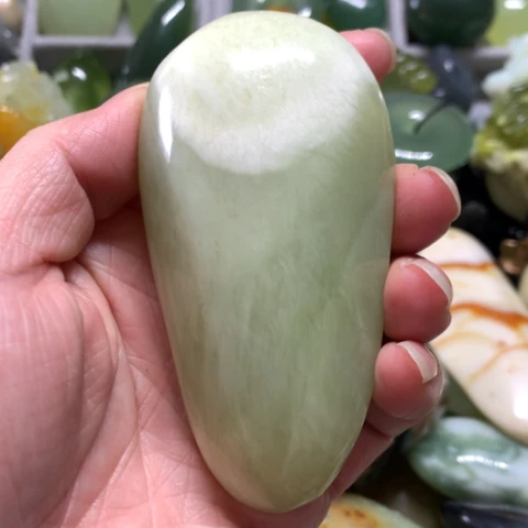 蛇纹石玉未镶嵌手把件