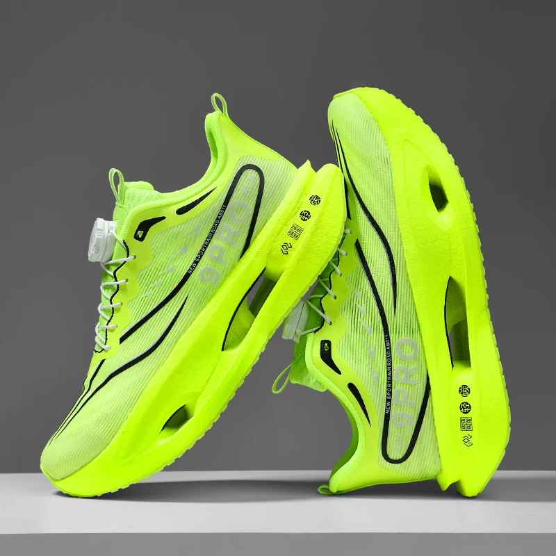 （系带+旋钮）33-44码缓震运动跑步鞋体测鞋学生竞速夜光鞋中学生