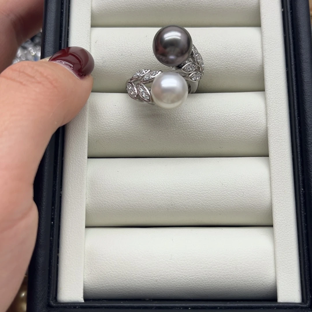 海水珍珠戒指银S925镶嵌
