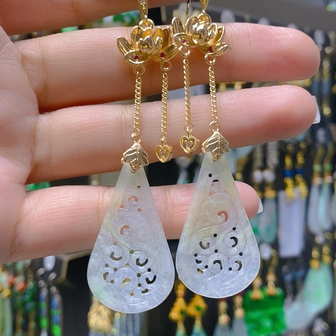 未镶嵌翡翠耳饰翡翠