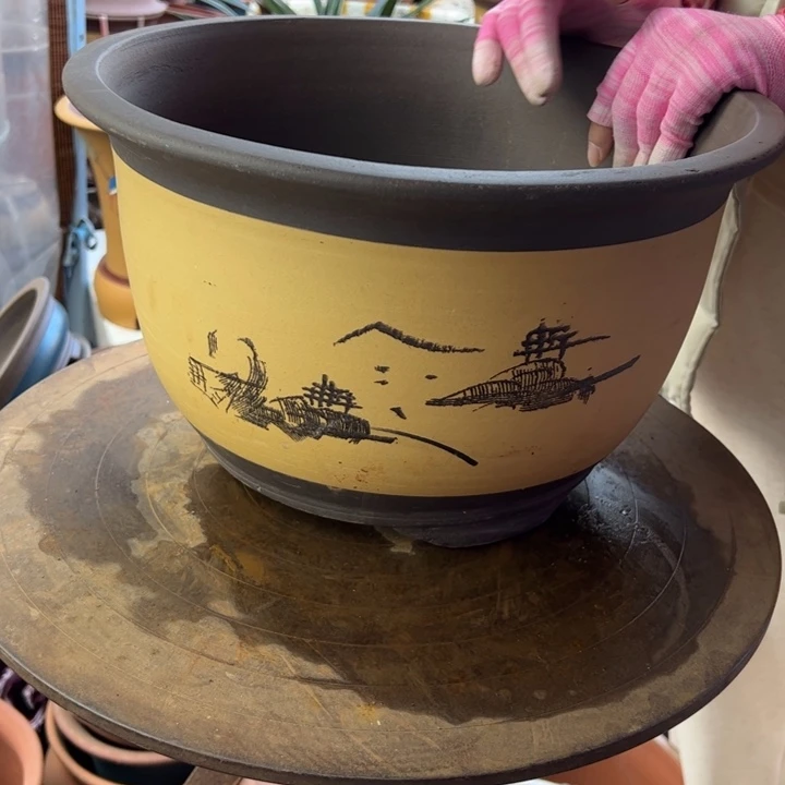 紫砂宜兴紫砂花盆T002大