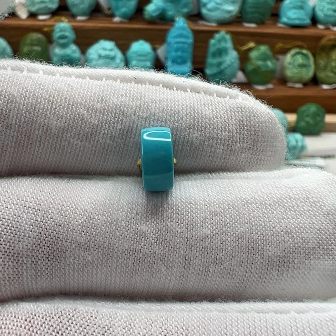 绿松石未镶嵌直切珠8.5mm