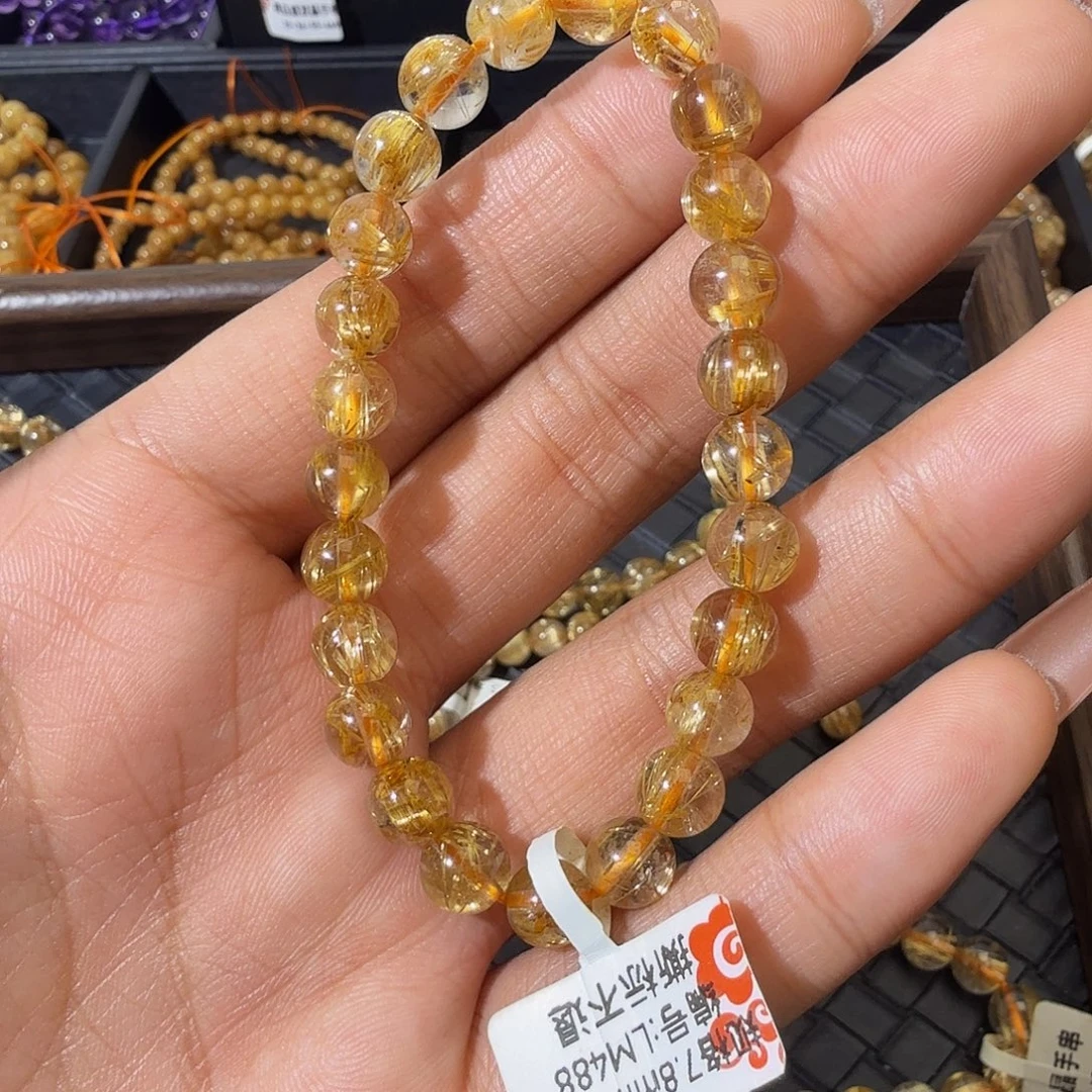 发晶手链未镶嵌天然金发晶