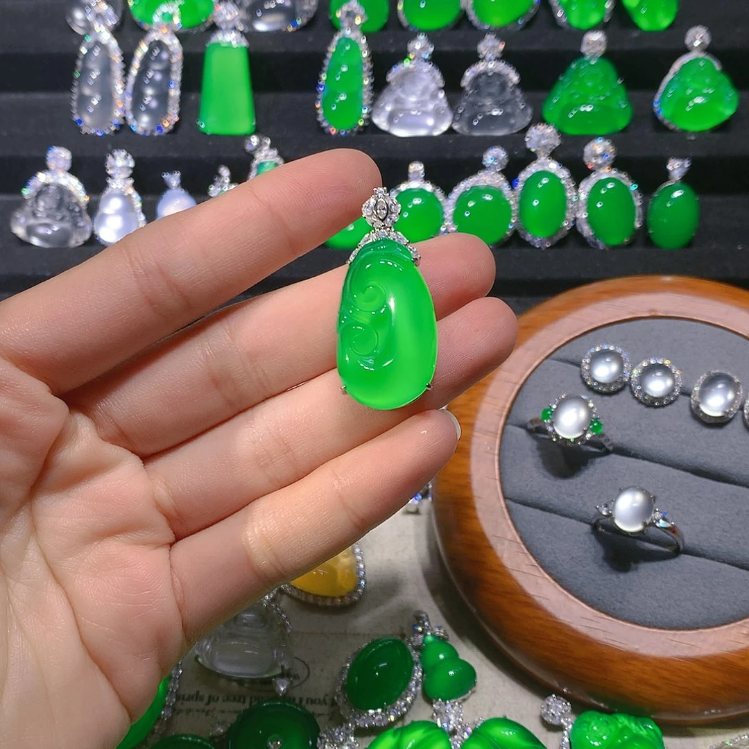 释***）玛瑙/玉髓银S925镶嵌颈饰