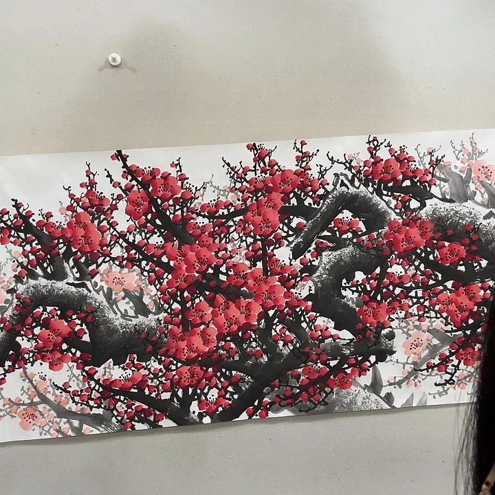 国画国画作品梅花任海鲜画