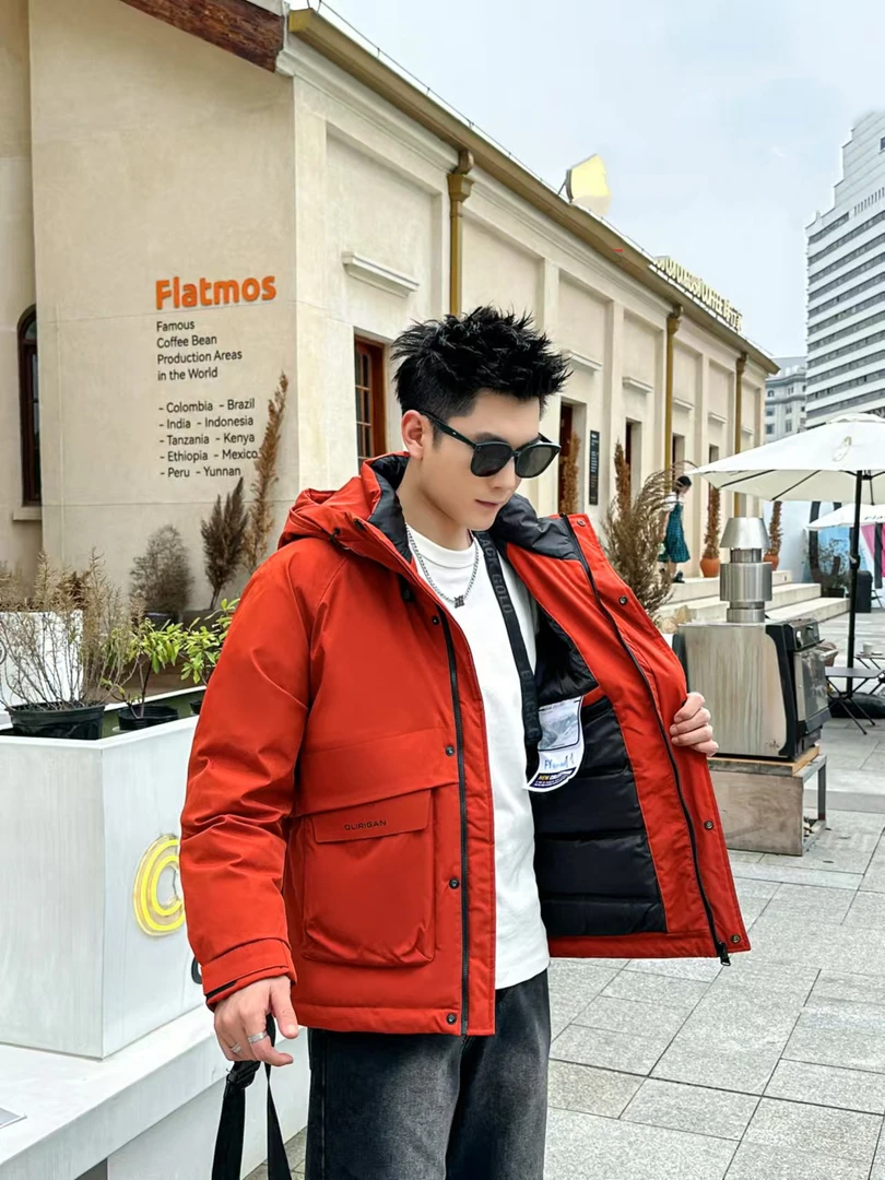 冬季冲锋衣休闲男款带帽防寒服加厚保暖外套男士时尚603