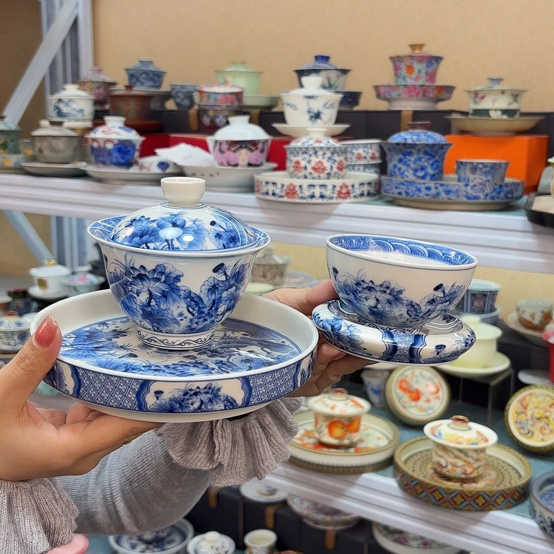 盖碗还不错，好看！