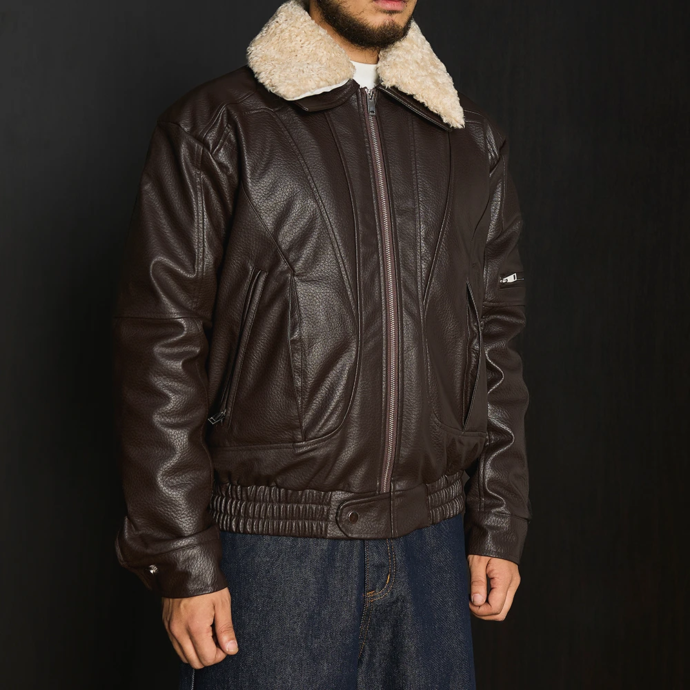 AIRCIOOC【狼王】经典重工水洗座山雕棉服外套冬季廓形美拉德棉衣