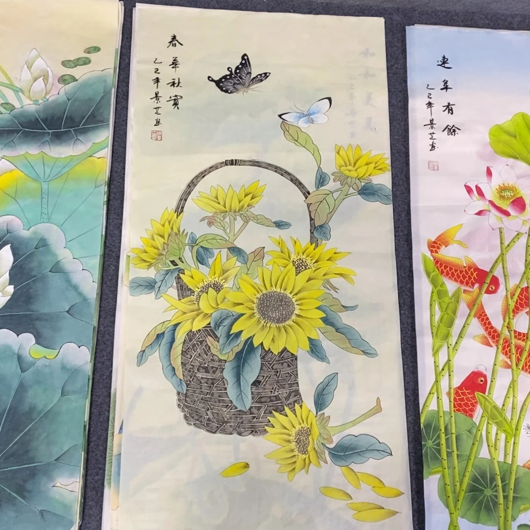 国画尺寸100✖️50三尺精品工笔手绘画