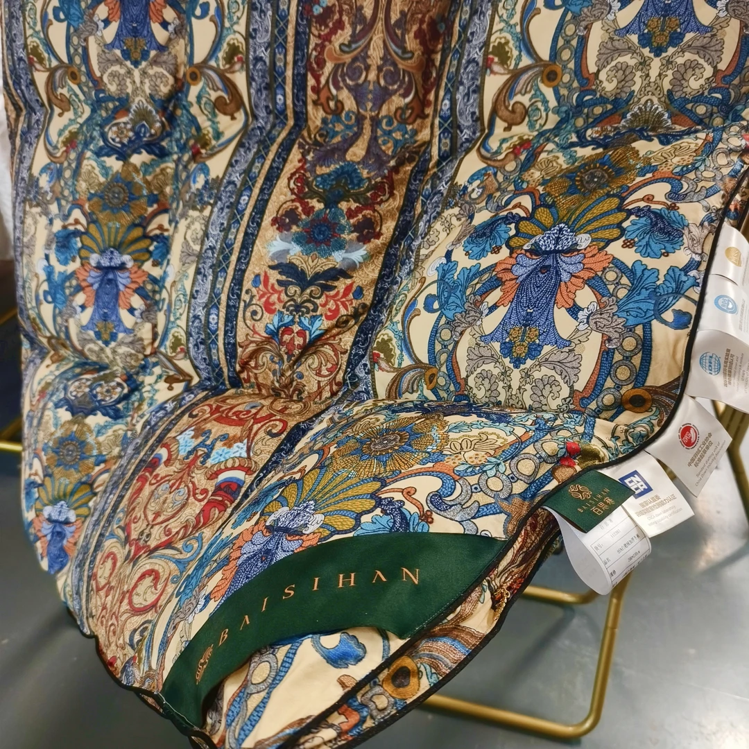 【断码孤品】95白鹅绒立体边加厚冬被羽绒被印花柔软高档婚被