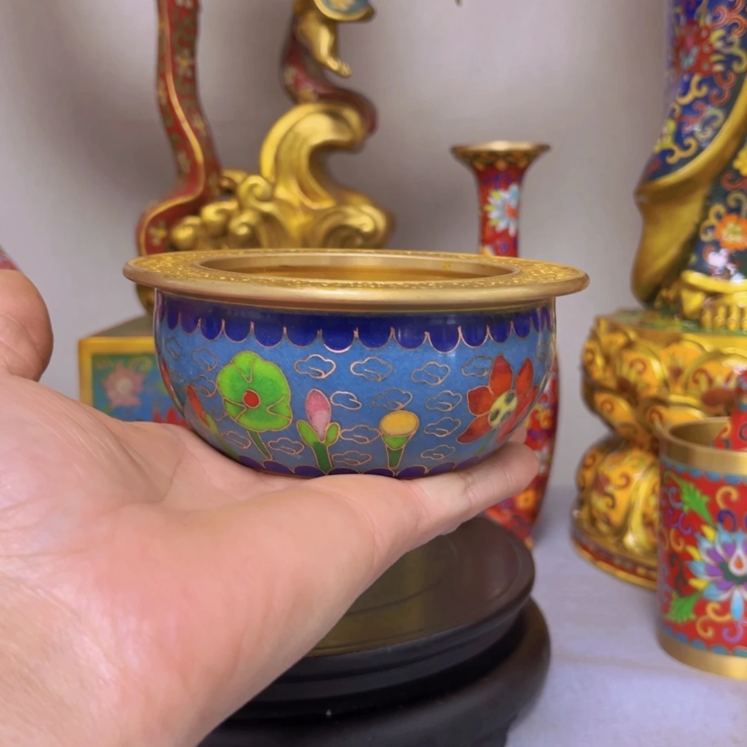 小*相铜胎掐丝珐琅聚宝盆