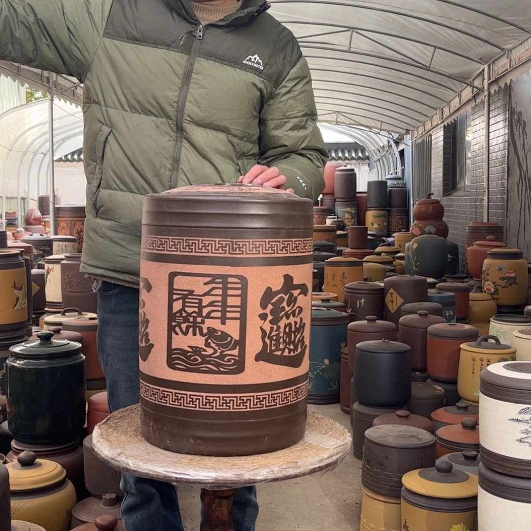 紫砂茶叶罐23 饼茶叶罐