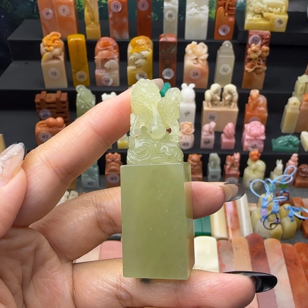 印石寿山石麒麟印章2.0