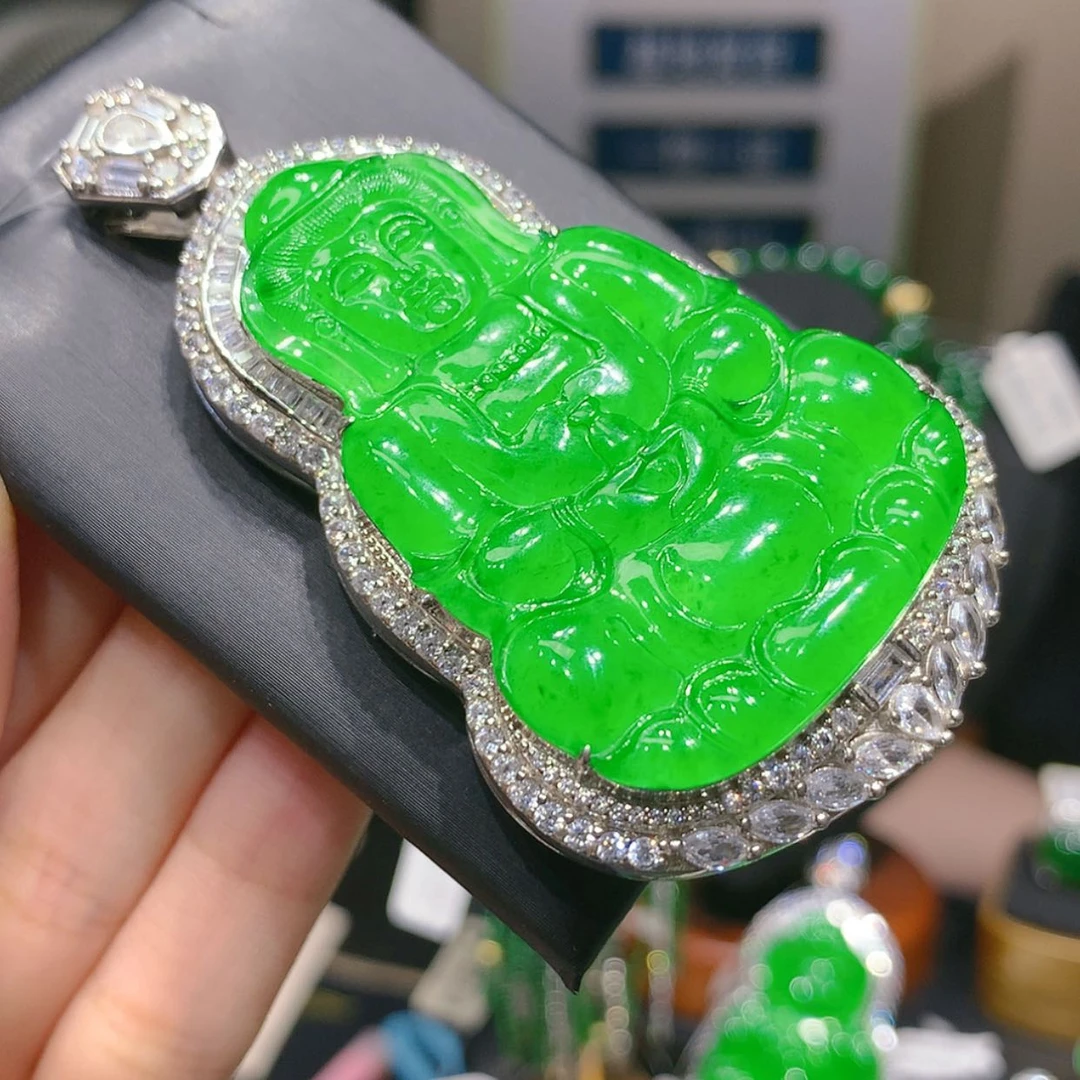 【闪购商品】颈饰银S925镶嵌翡翠7柒姐