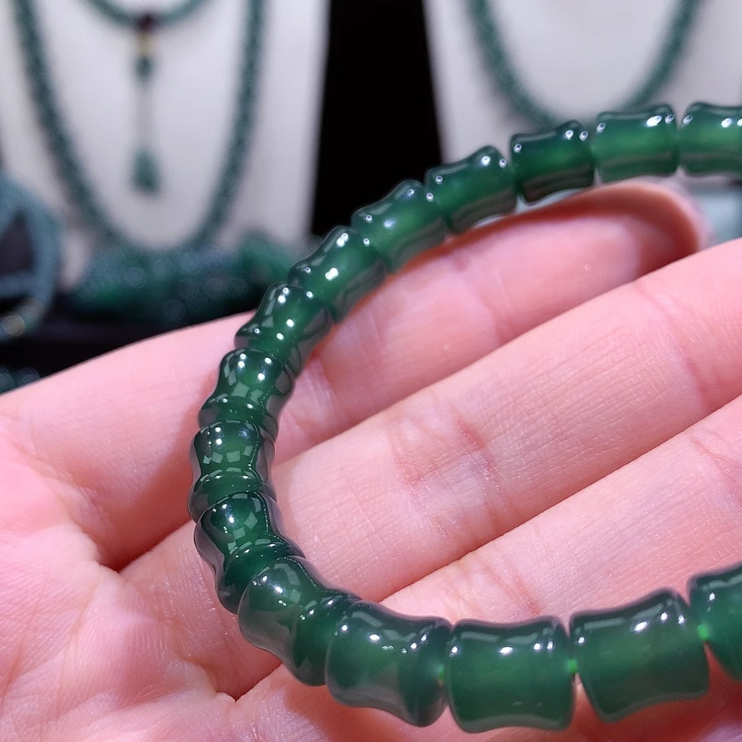 起***称翡翠未镶嵌手链天然a货翡翠手串25颗