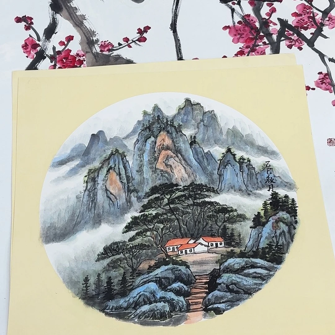 国画50手绘作品卡纸