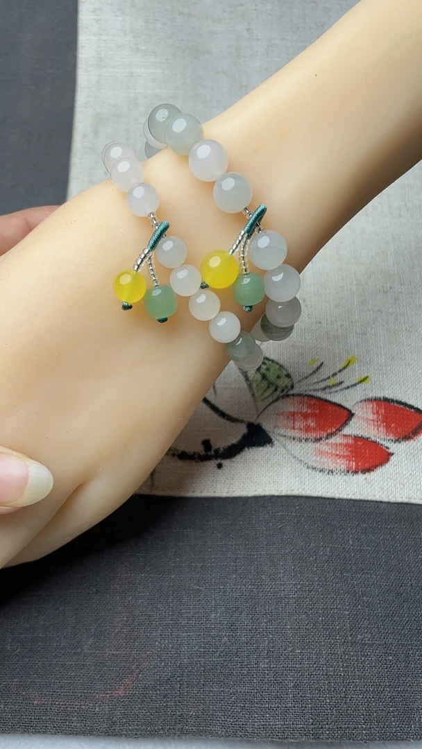 手工设计DIY天然玉石手链8mm（拍一发一）