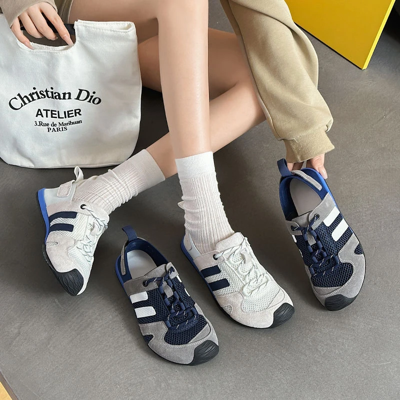 【增高2CM】韩版阿甘鞋轻便拼色运动休闲鞋夏季爬山运动鞋透气防滑