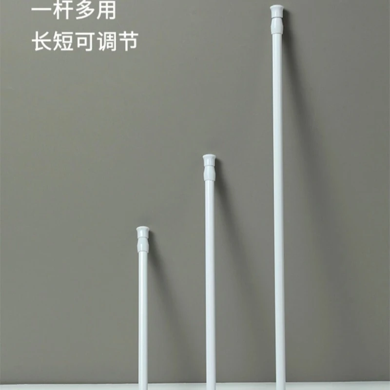 免打孔伸缩杆托贴家用卫生间厨横杆无痕强力粘勾挂钩支架AL