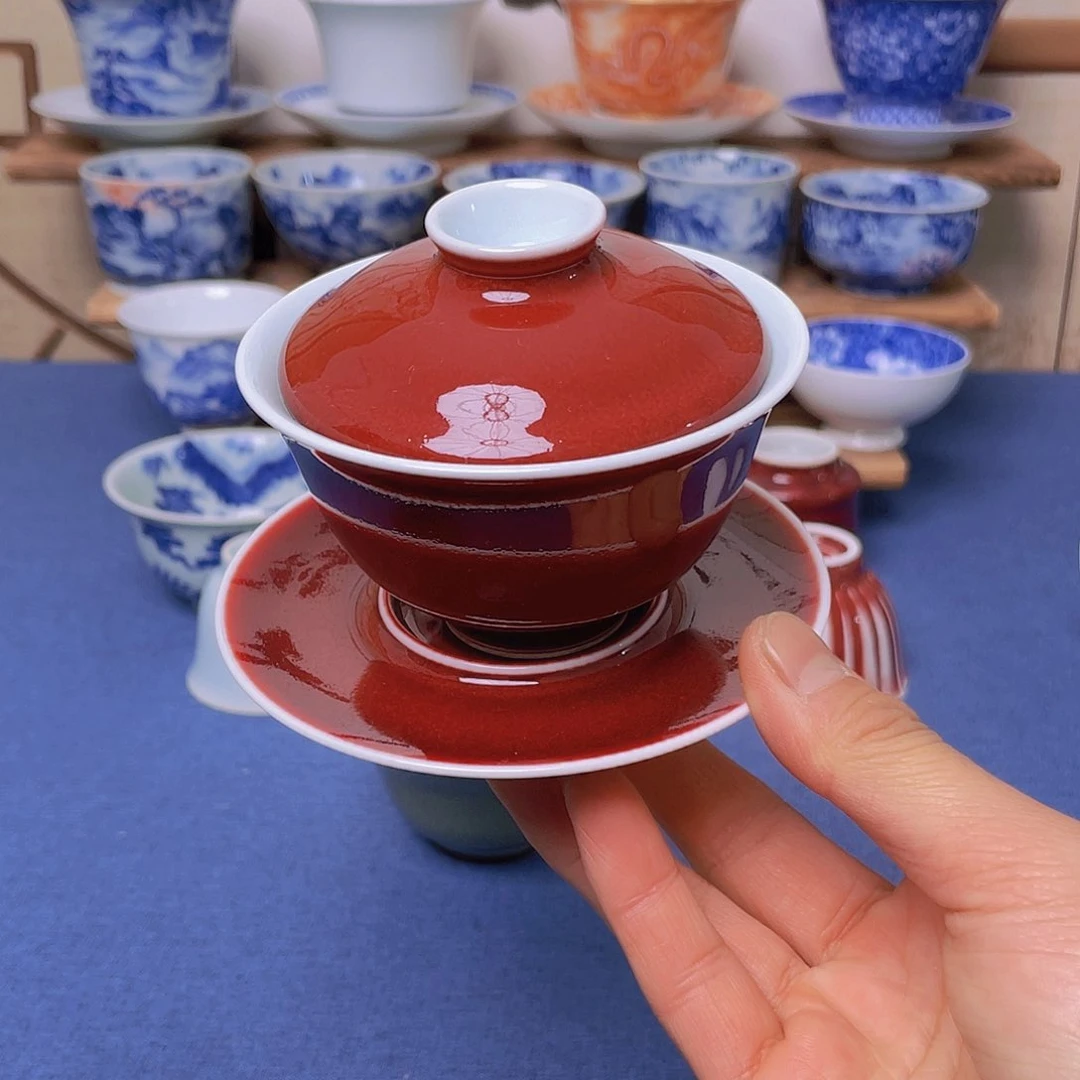 景德镇手工陶瓷盖碗