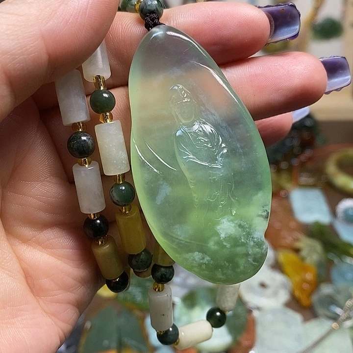 蛇纹石玉吊坠未镶嵌①***✔