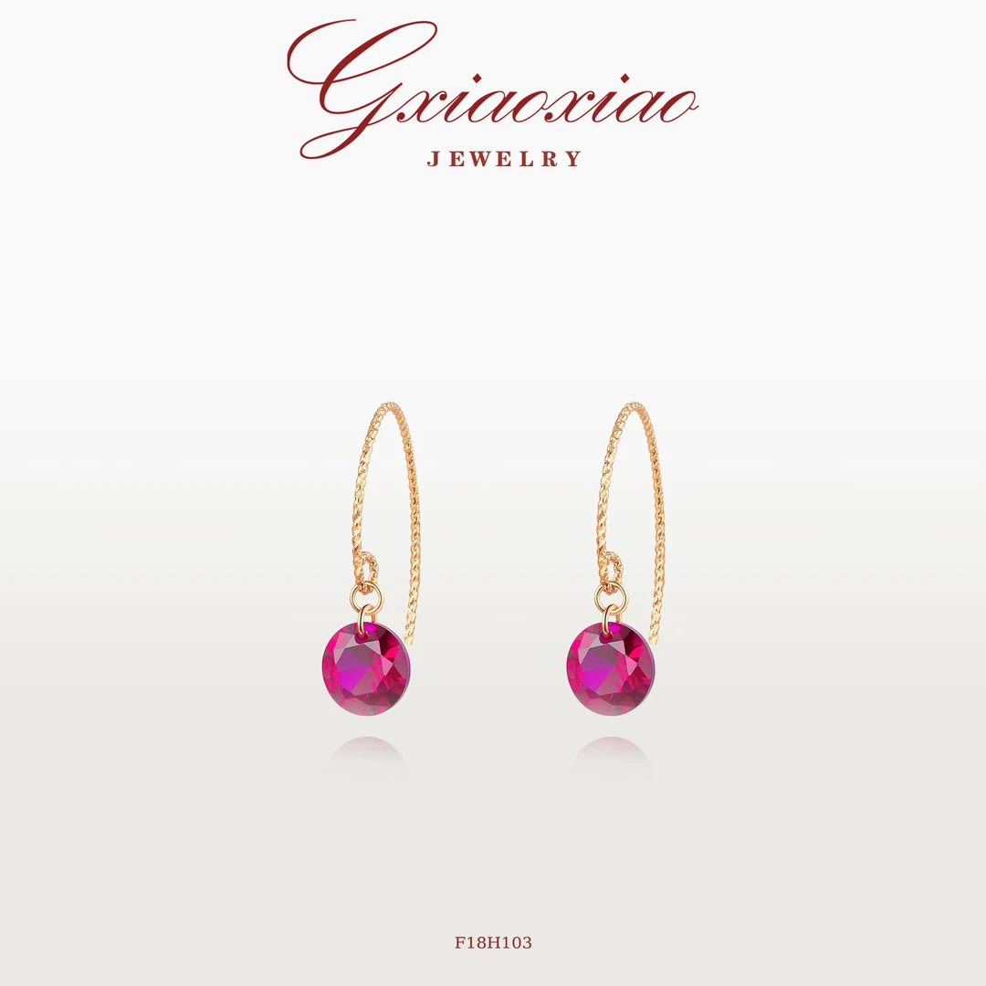 G XIAOXIAO 镀K金轻奢高级感通勤百搭耳环 F18H103