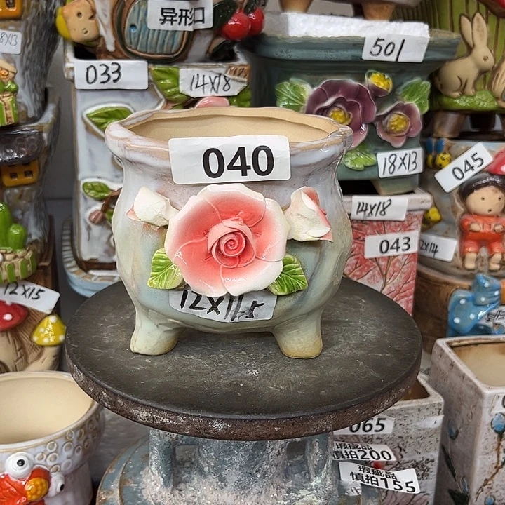 粗陶材质多肉花盆