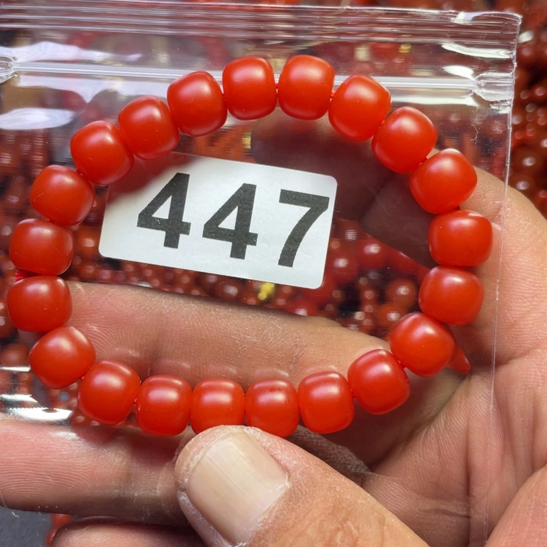 南红玛瑙手链未镶嵌y***墨