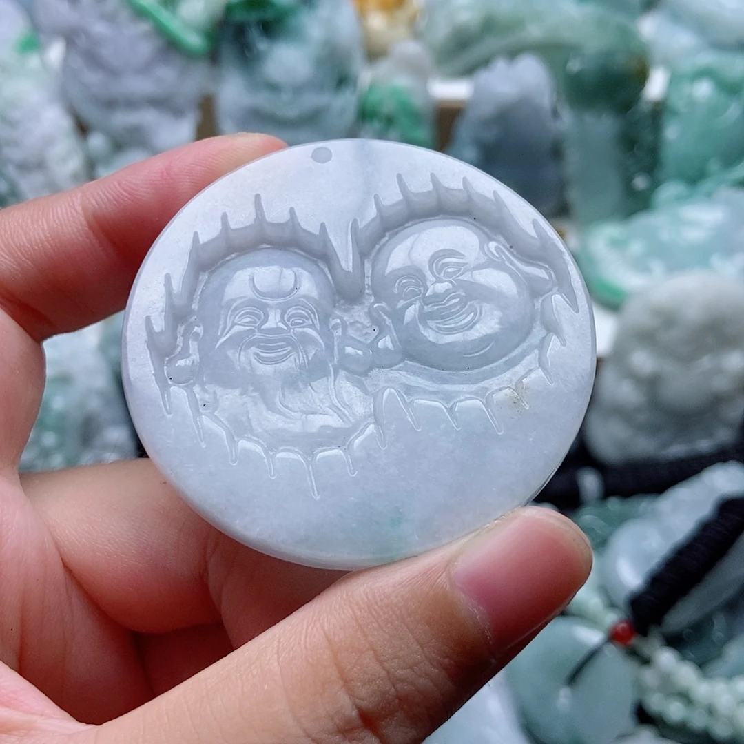 翡翠未镶嵌吊坠(不含链)1