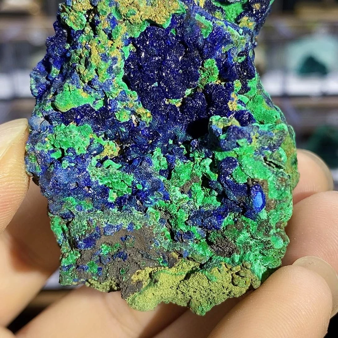 亚克力安徽蓝铜矿摆件