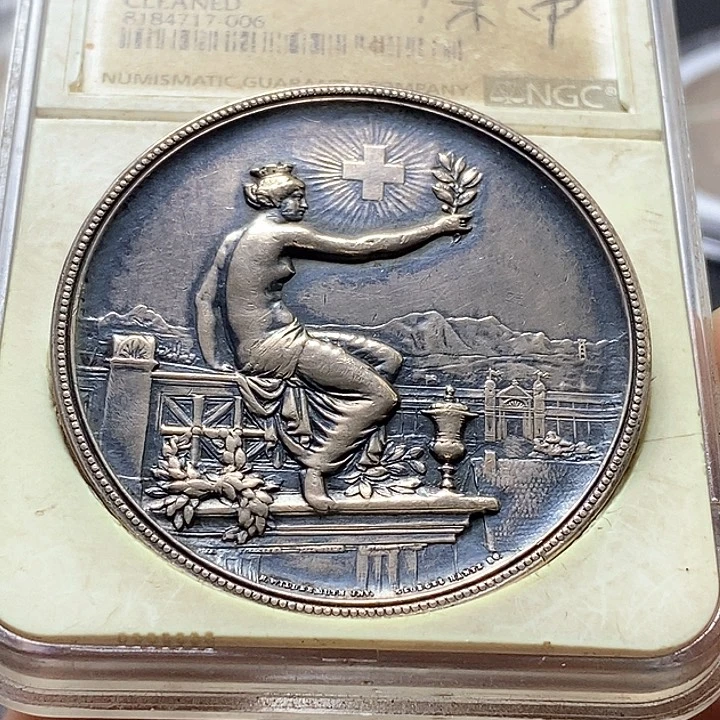 ****N银Ag900瑞士温特图尔射击节高浮雕银章