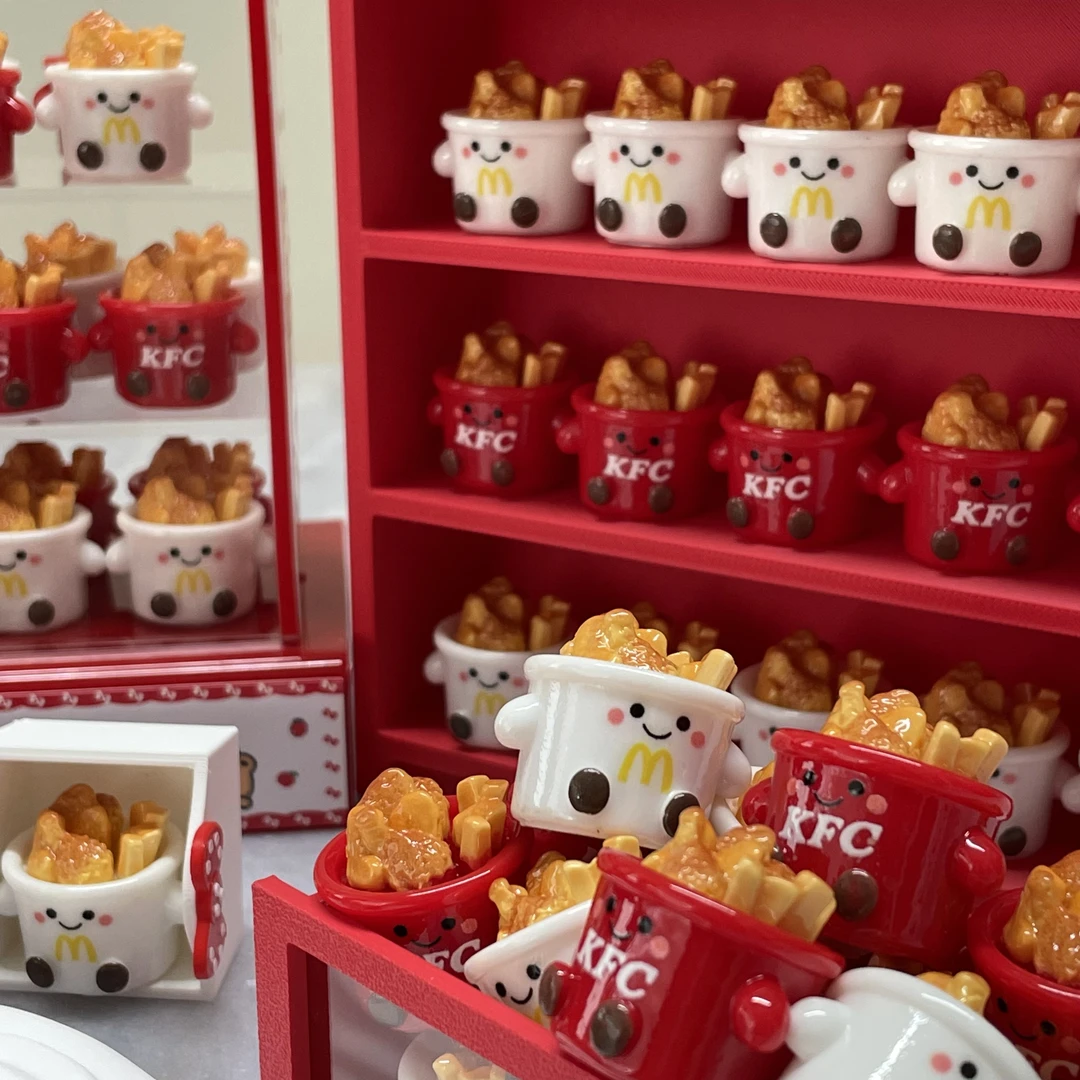 爱爱妈定制jc全家桶微缩食玩  手机链diy材料配饰