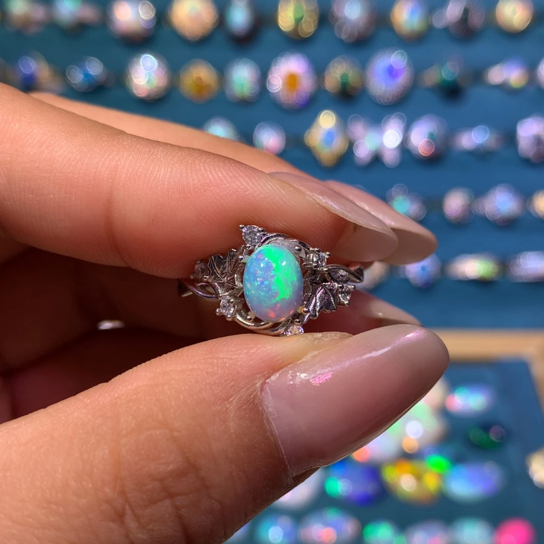 欧泊银S925镶嵌戒指款