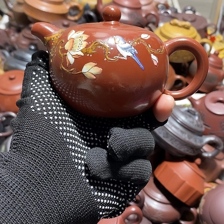 紫砂茶壶丽*安微瑕微笑