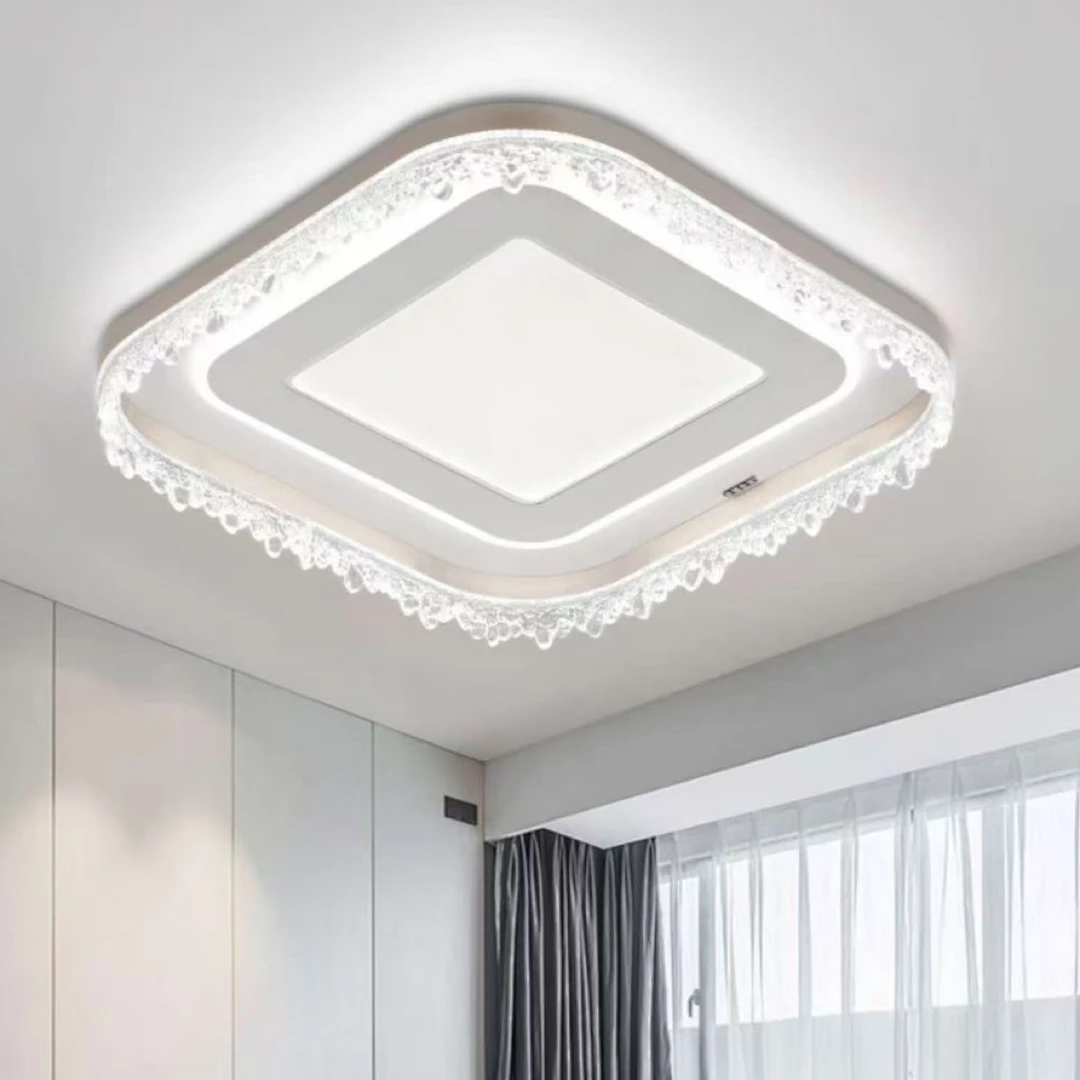 意式极简房间灯LED吸顶灯护眼主卧室现代简约书房水滴圆形方形灯