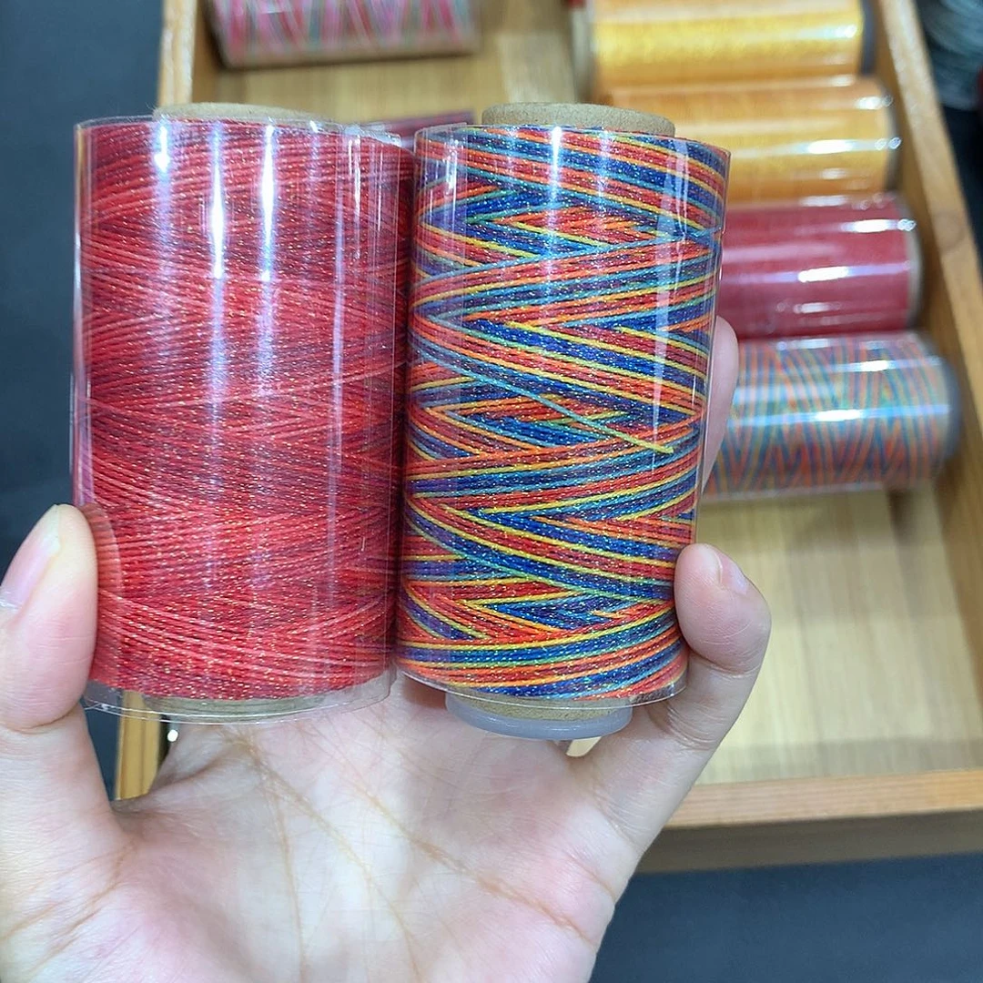 棉6股蜡线红釉、彩虹各一卷