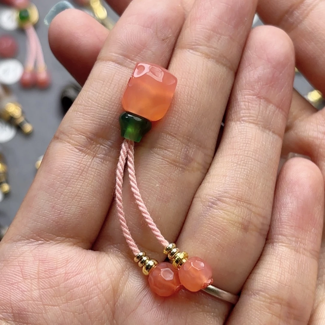 玛瑙/玉髓未镶嵌文玩配饰适配3-6mm的串