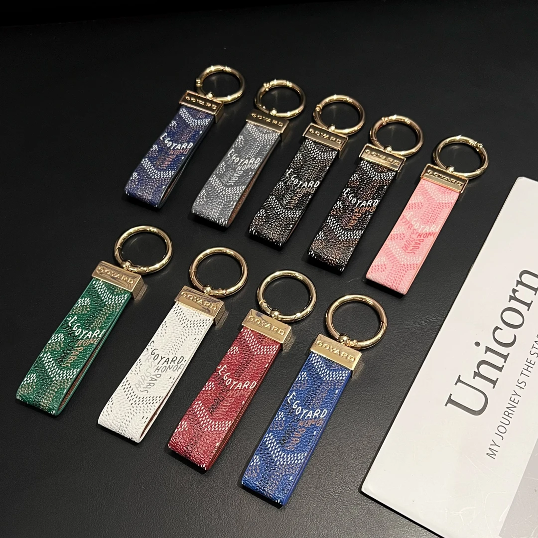 吊牌挂扣高端时尚挂件扣新款老花皮狗牙汽车钥匙扣腰挂钥匙圈环挂