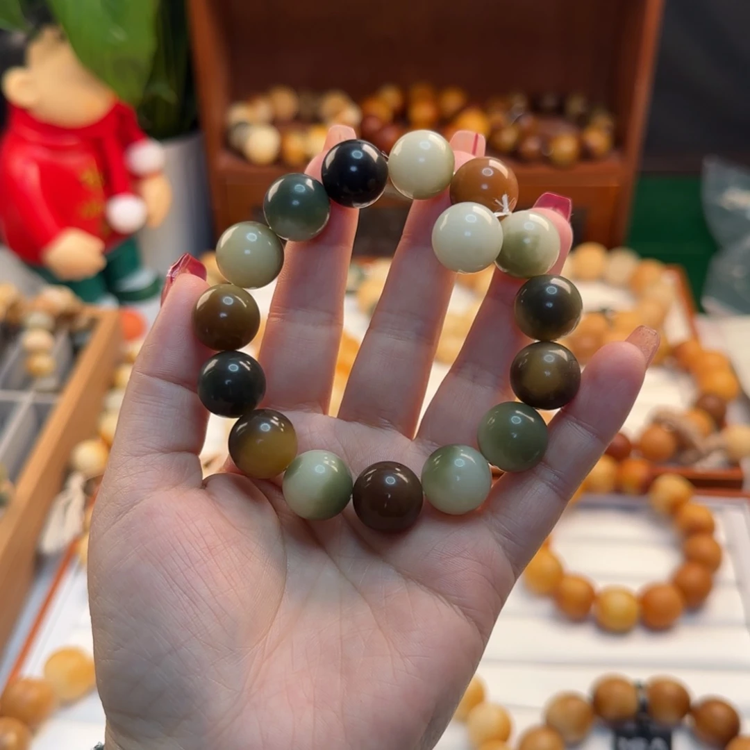 菩提根/象牙果手串卡15圆珠皮蛋全品