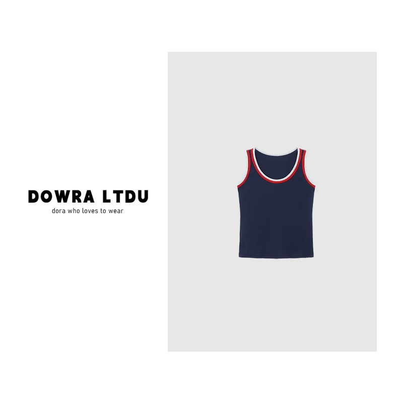 Dowra-LTDU2025年夏季新款撞色女士中长款百搭吊带背心 016-30566
