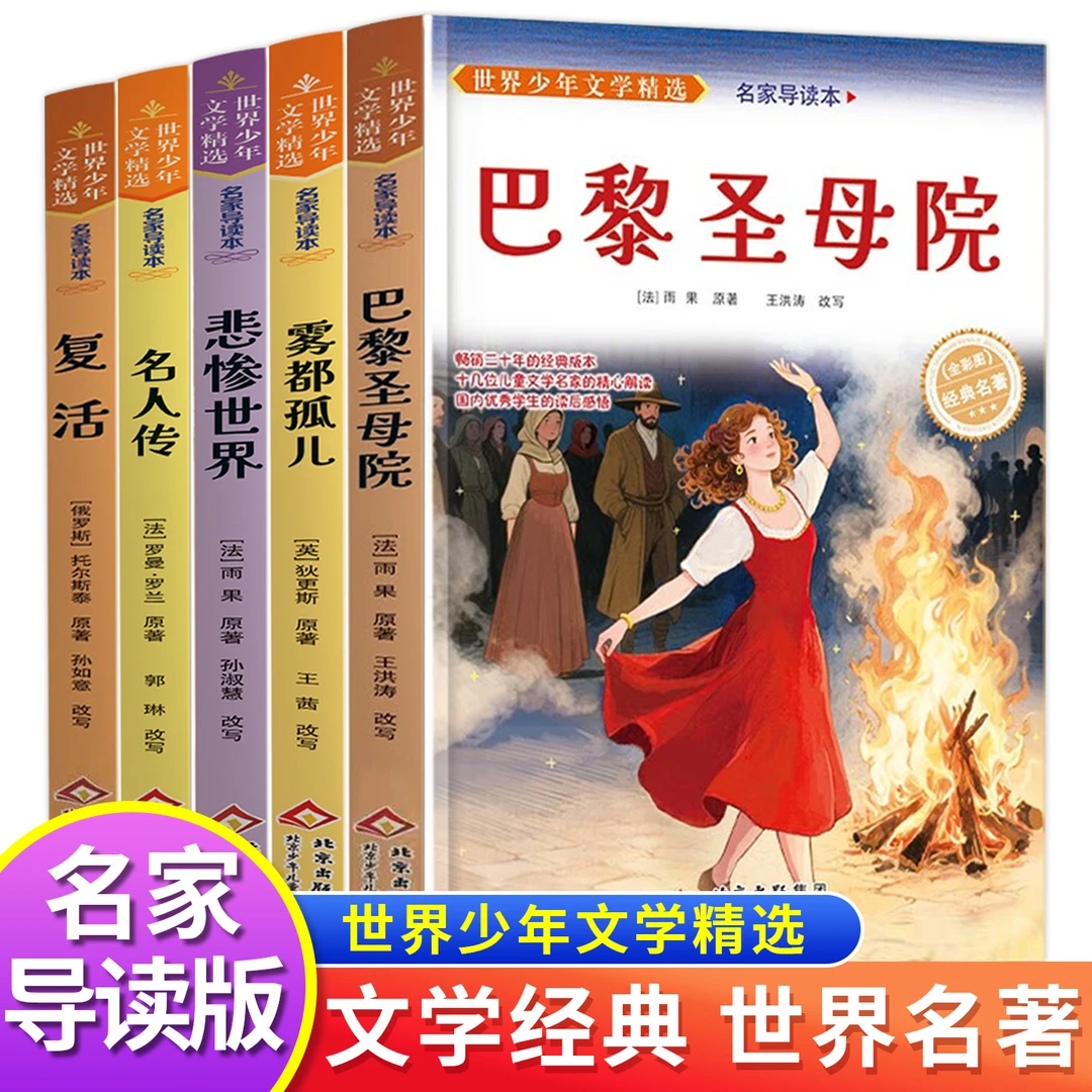 世界文学名著经典书籍畅销 课外阅读巴黎圣母院悲惨复活雾都孤儿