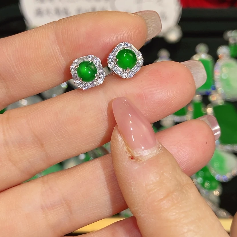 【闪购商品】未镶嵌翡翠耳饰天然翡翠