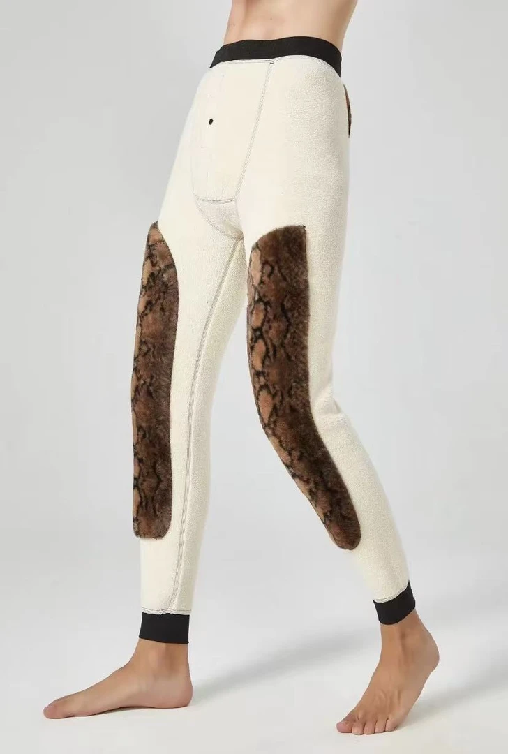 青年抗静电束脚男士保暖裤长裤休闲底裤绒裤一体绒弹力大回弹力好