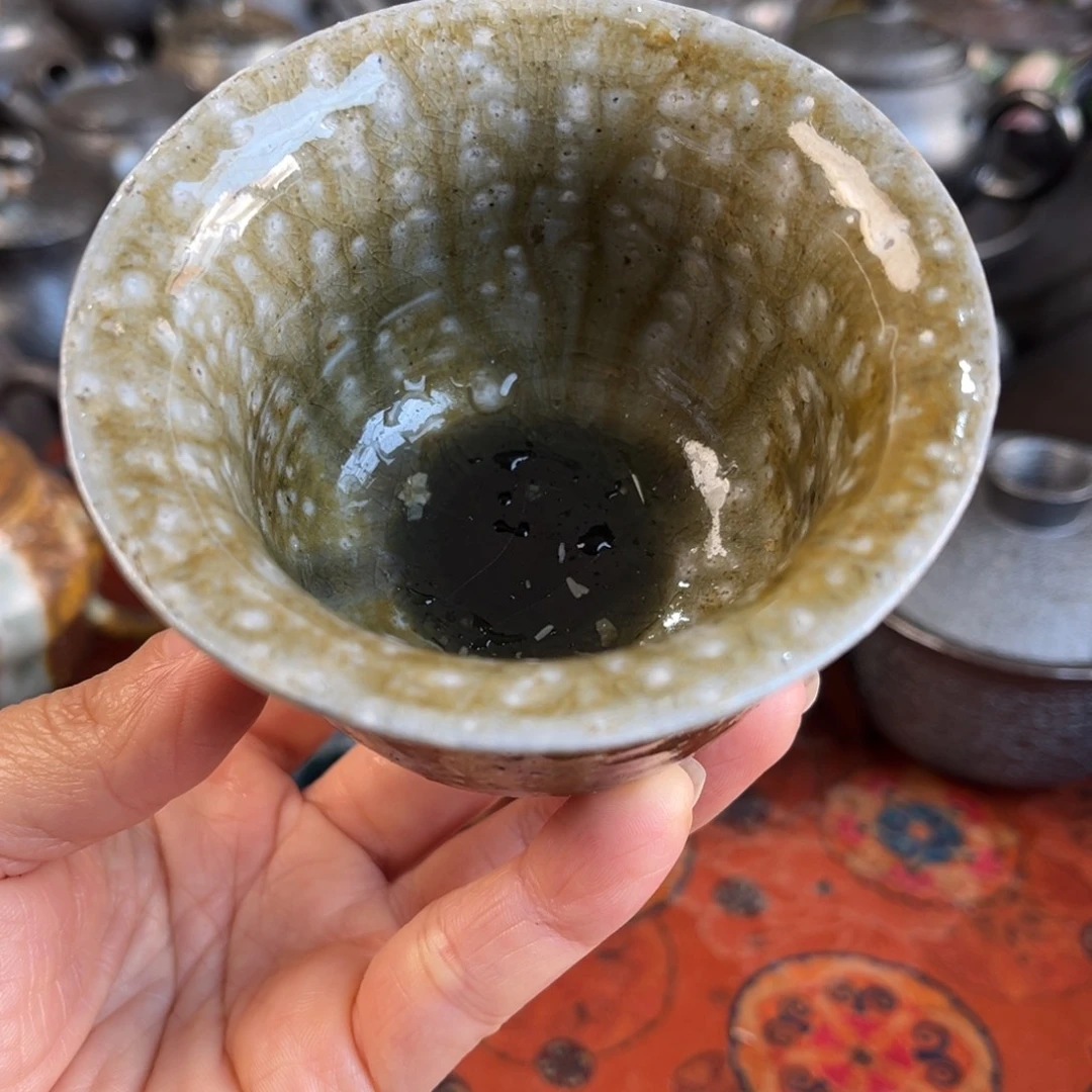 柴烧茶器主人杯杯柴烧